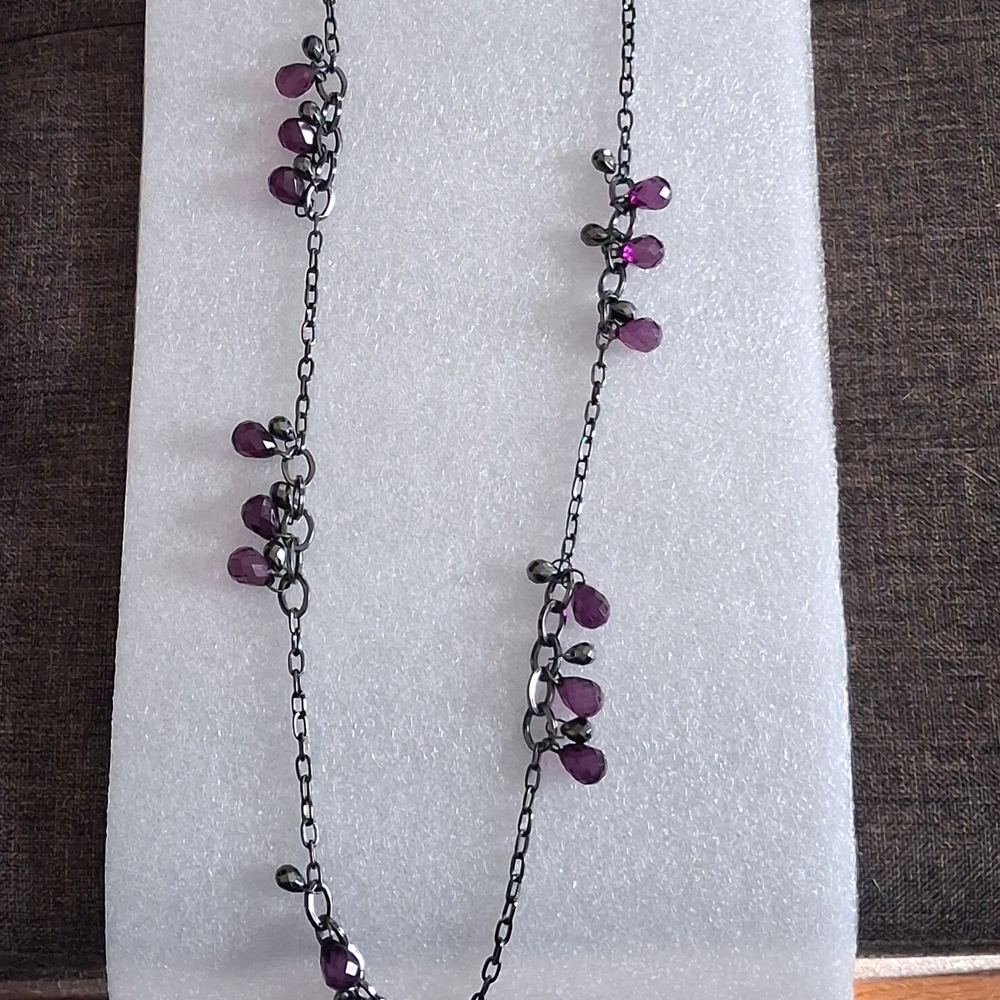 Purple Teardrop Necklace
